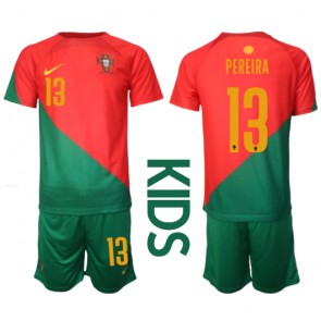 Portugal Danilo Pereira #13 Hjemmebanesæt Børn VM 2022 Kort ærmer (+ korte bukser)